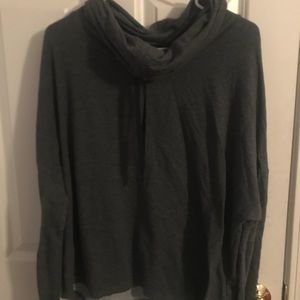 Dark gray long sleeve, really thick.